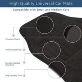 Universal Car Mats, Right Hand Drive, Welded Heel, Black Binding BLUE, RED, BLACK - Green Flag Shop